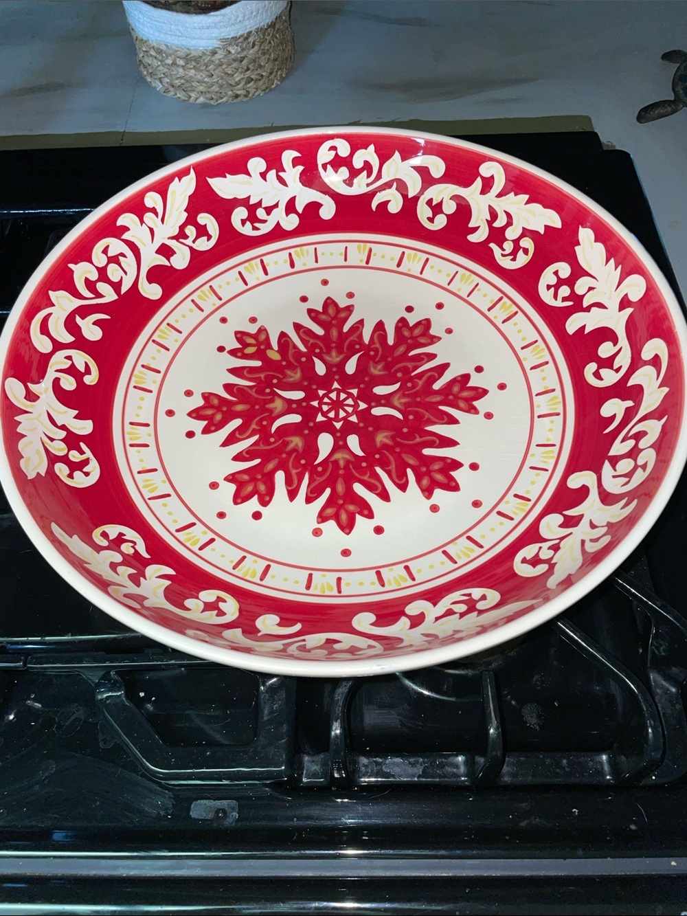 Port Townsand earthenware pasta bowl - majorica red